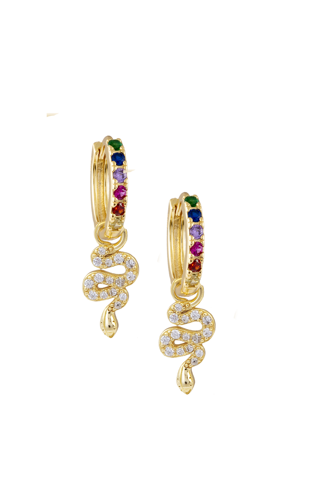 Rainbow Midi Hoops with or without Charms