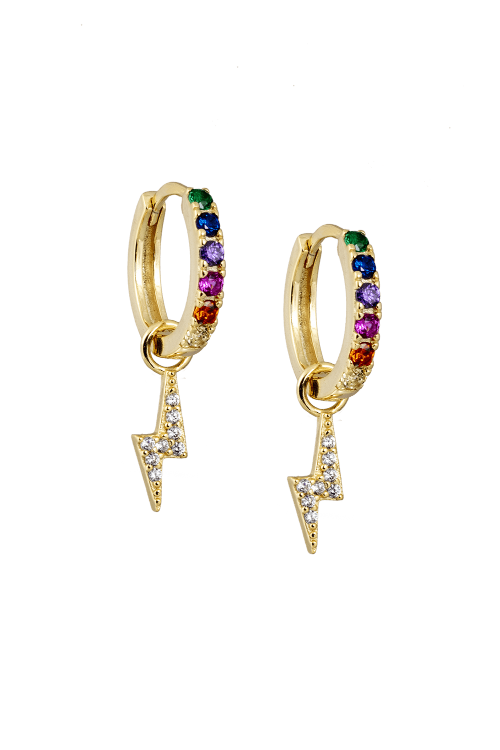 Rainbow Midi Hoops with or without Charms