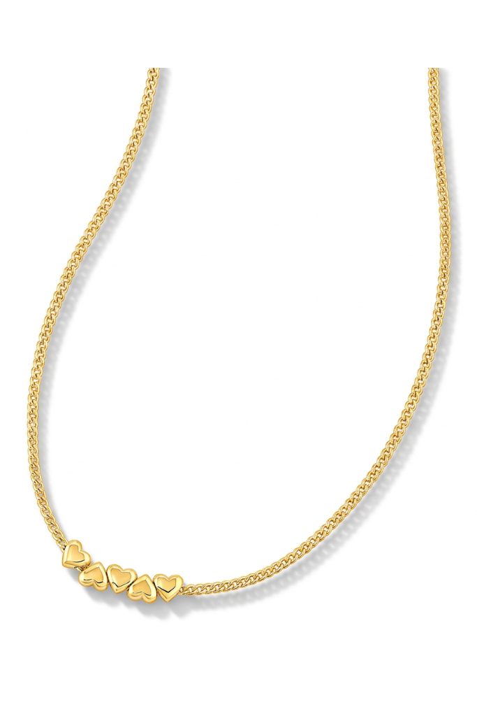 Row of hearts necklace
