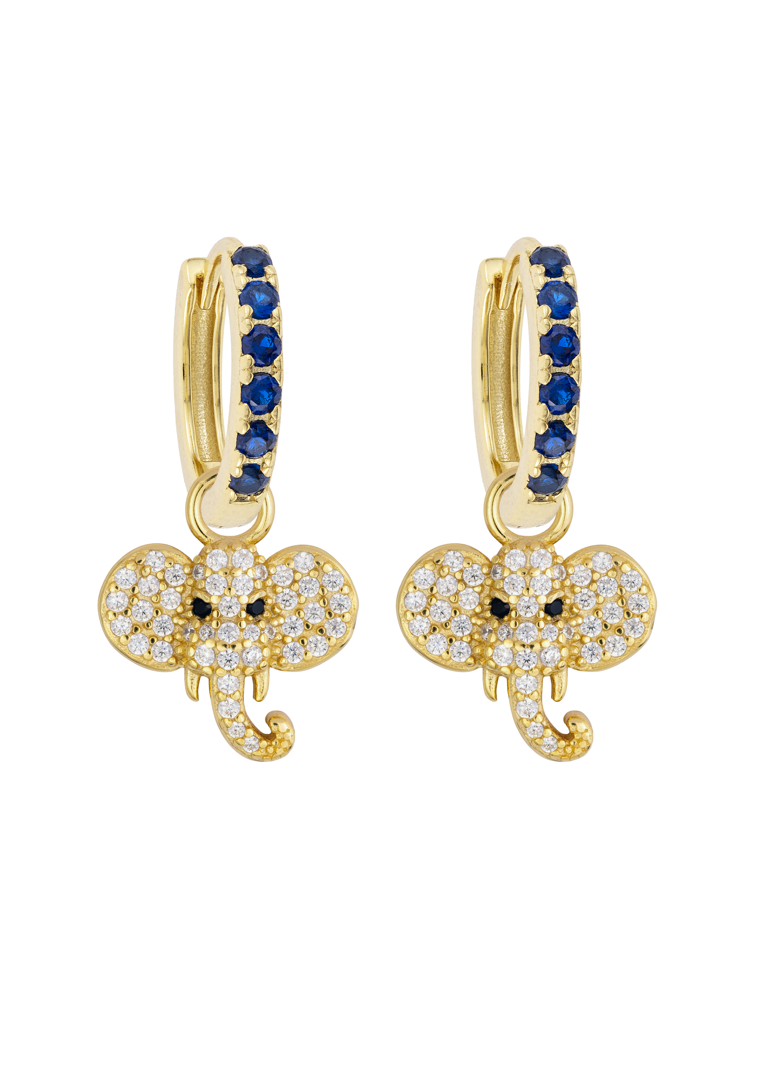 Sapphire Midi Hoops with or without Charms