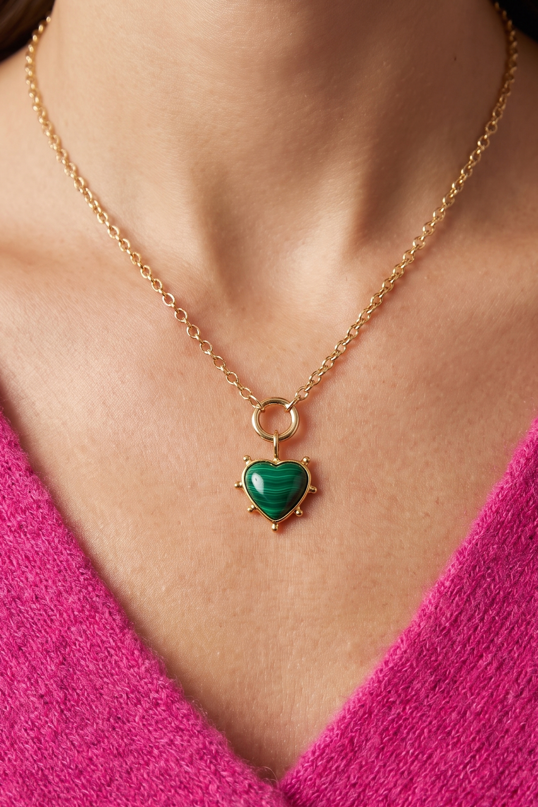 Jaipur Stone Heart Pendant
