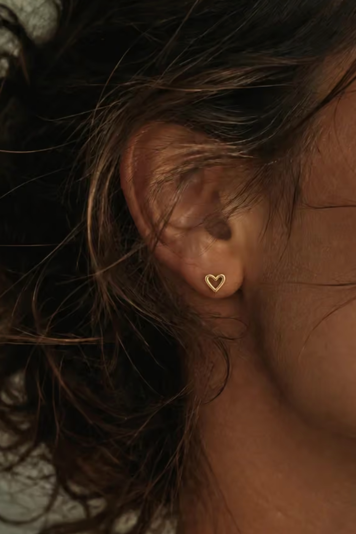 Hollow Heart Studs