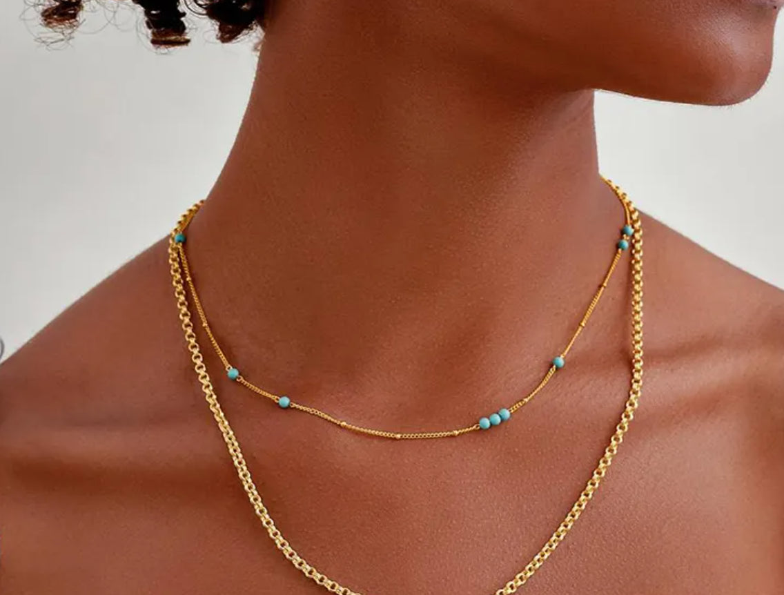 Turquoise Bead Necklace