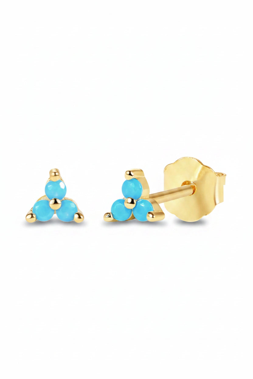 Turquoise Trio Studs
