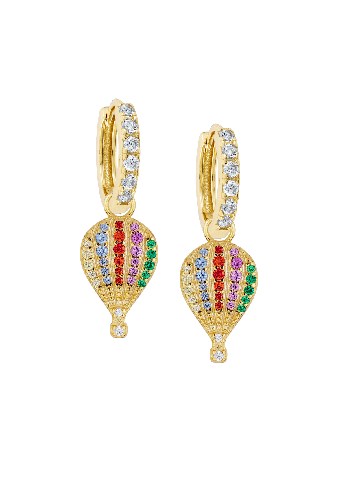 Hot Air Balloon - Rainbow charm