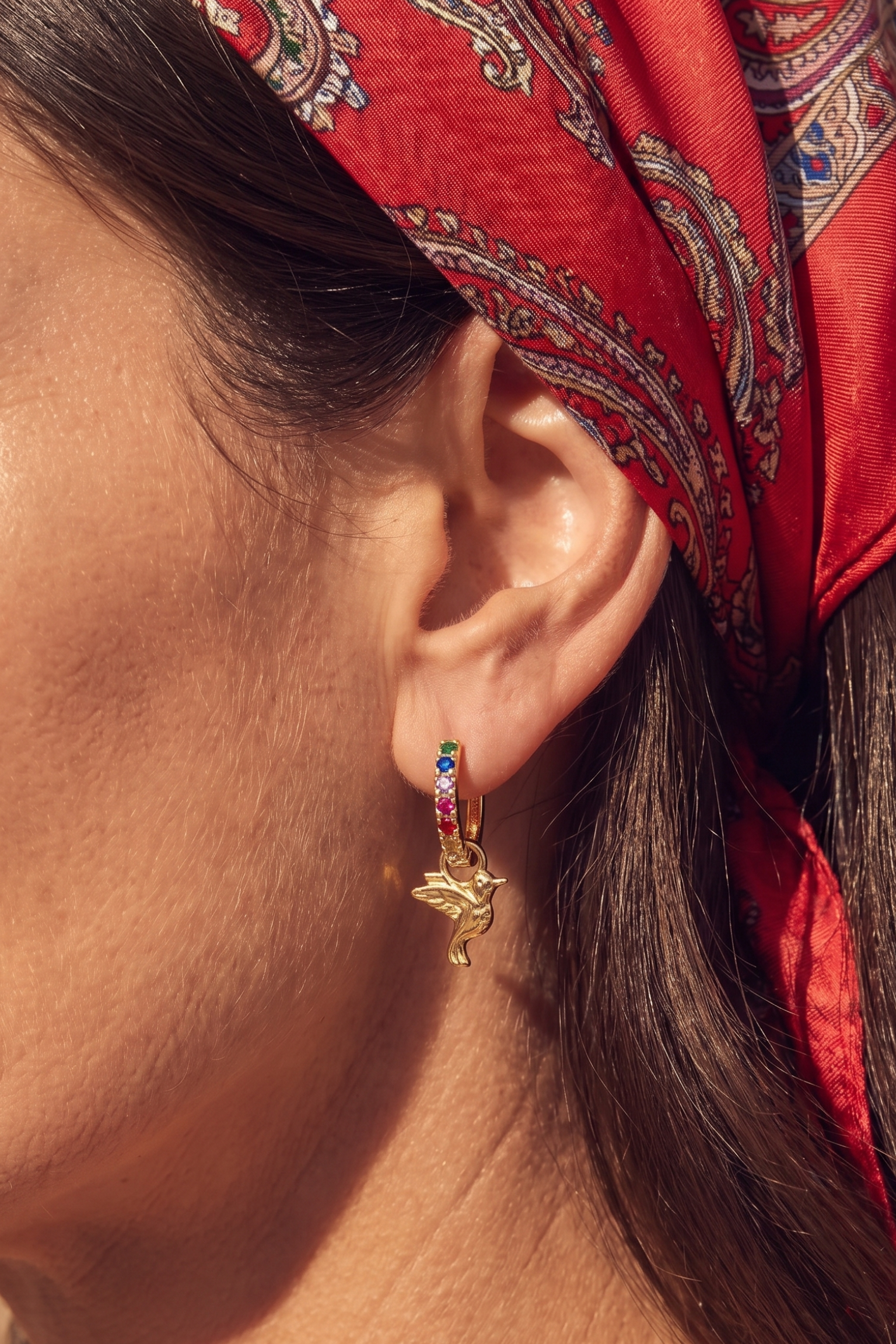 Rainbow Midi Hoops with or without Charms