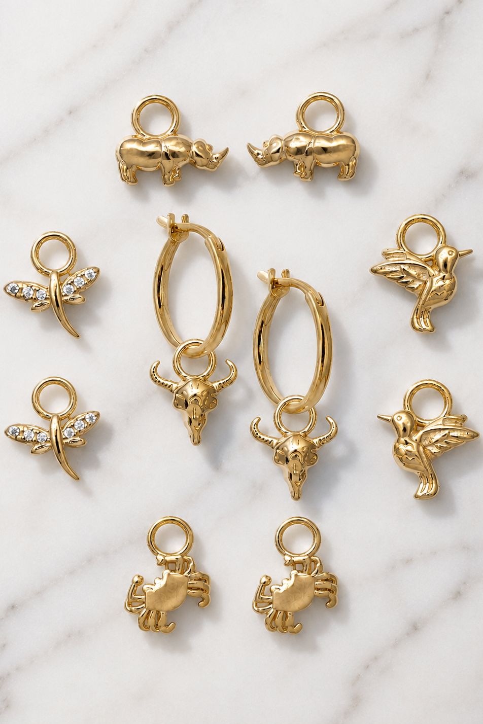 Charm set FIFTEEN 11mm Liliput Hoops