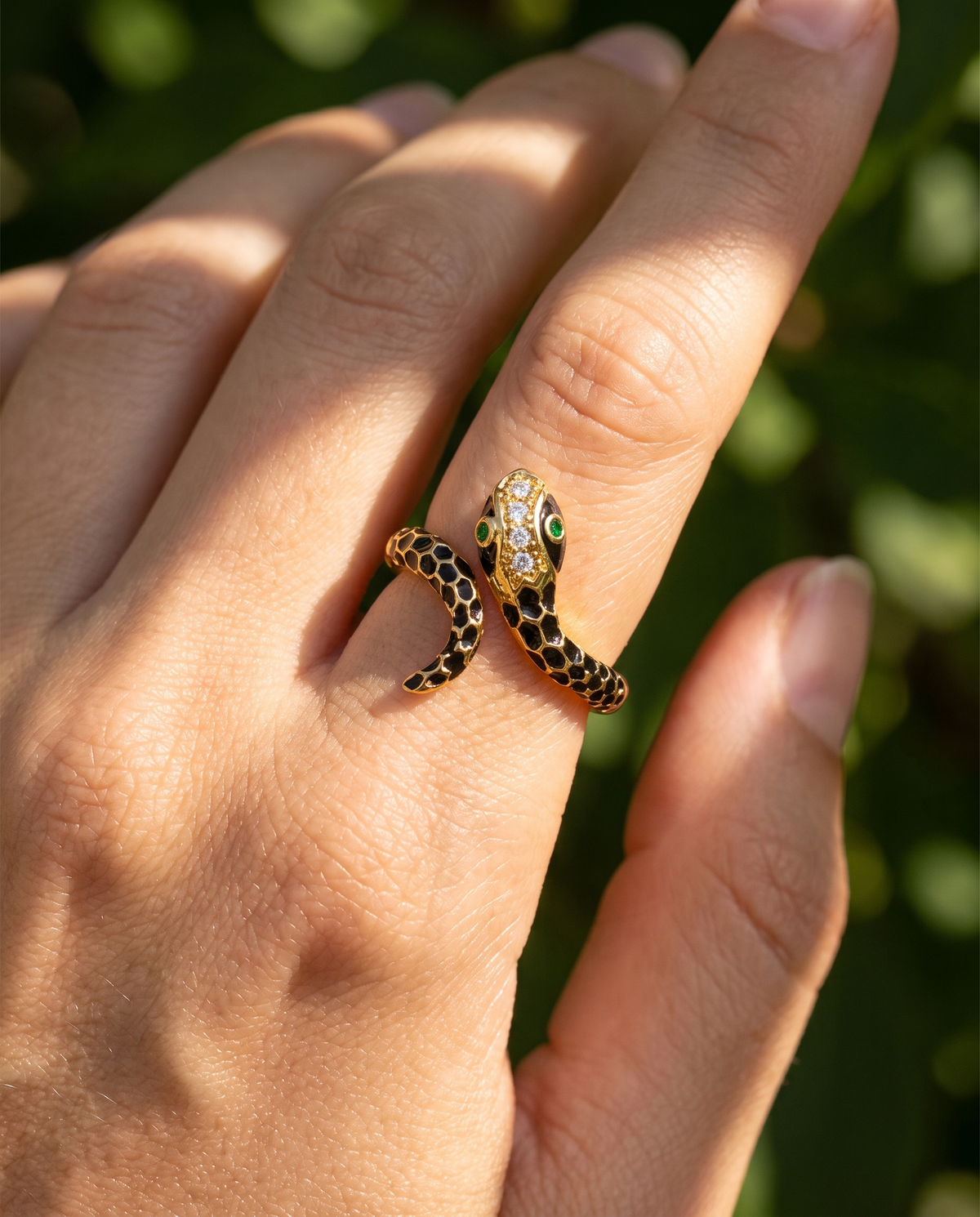 Enamel Snake Ring