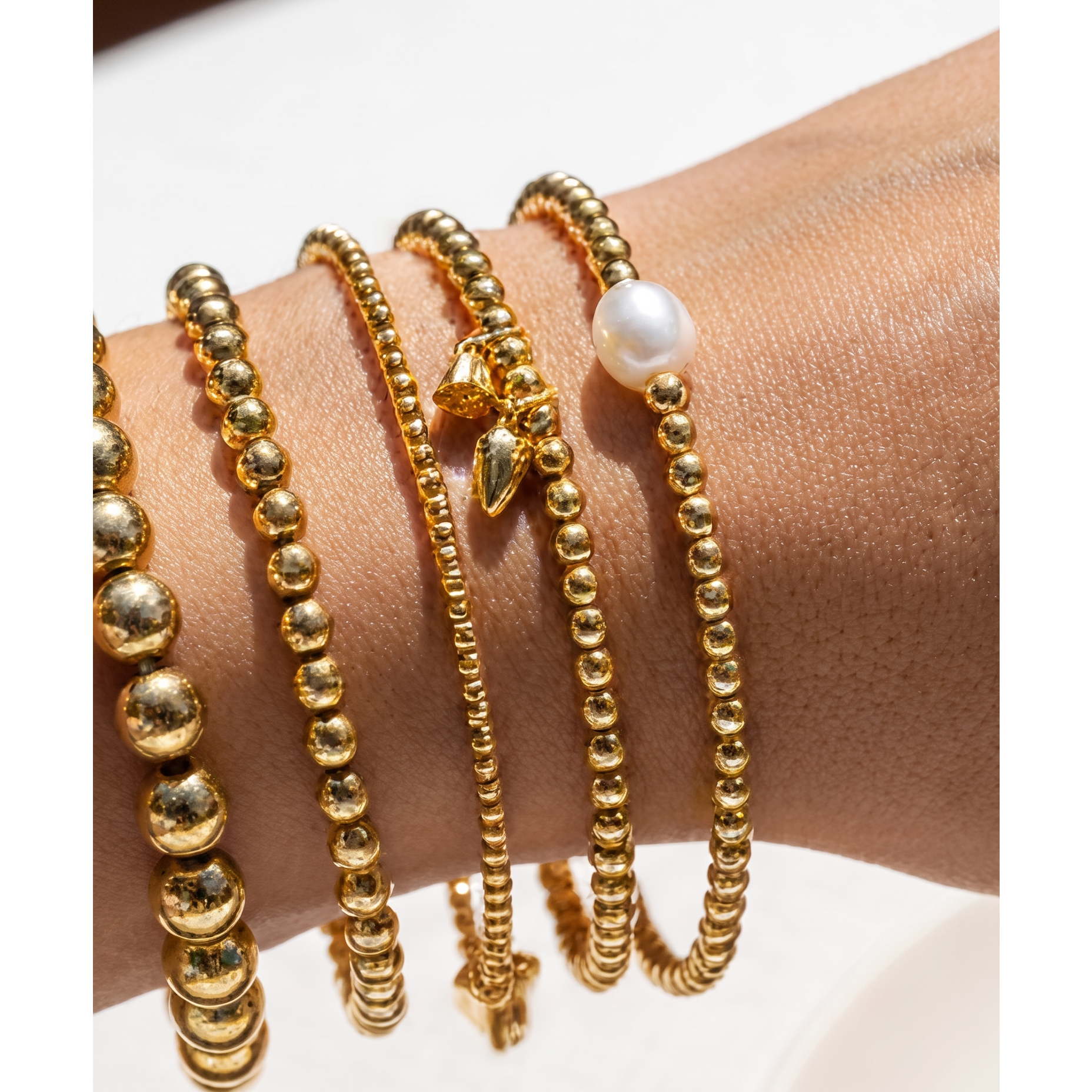 Golden Bead Bracelets