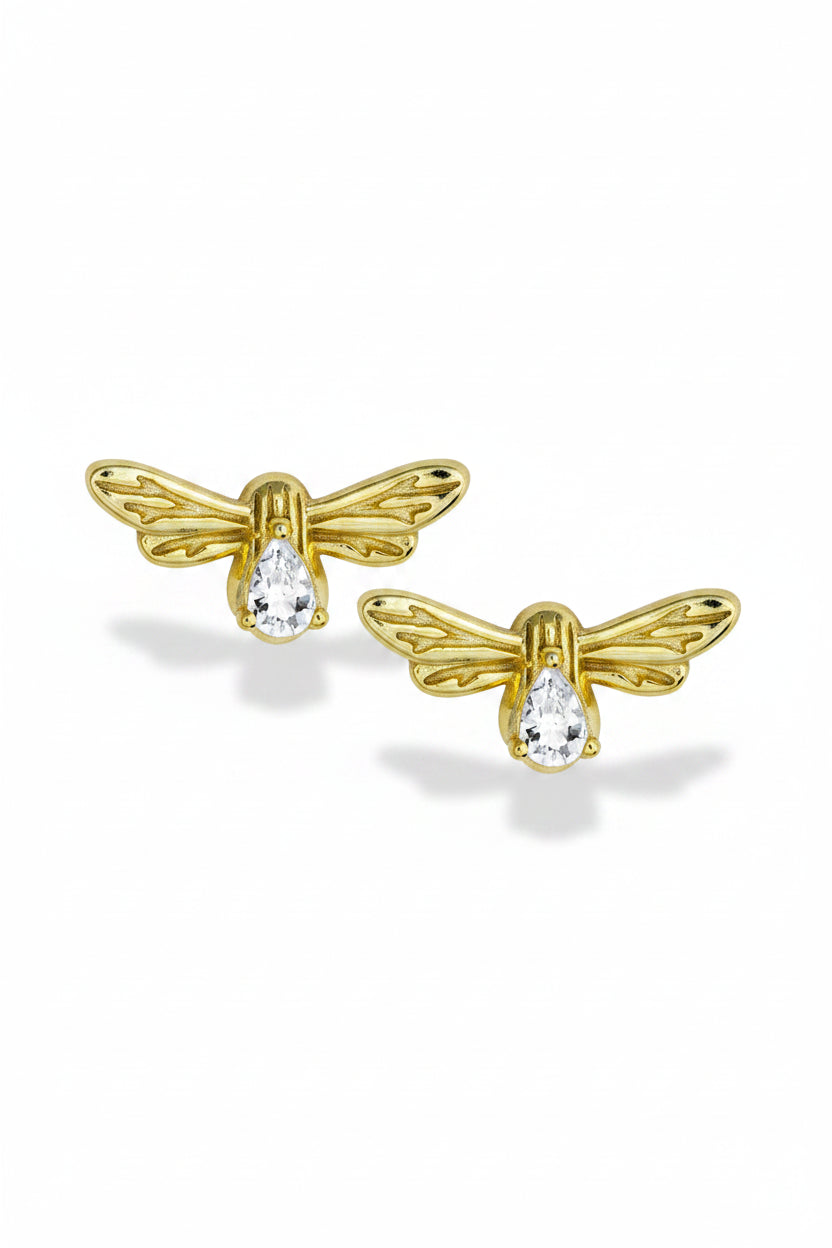 Golden Bumble Bee studs