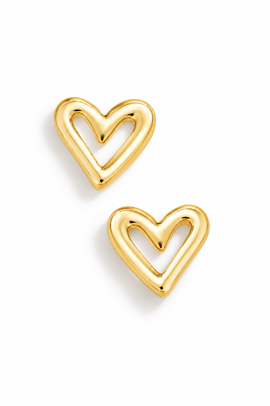Hollow Heart Studs