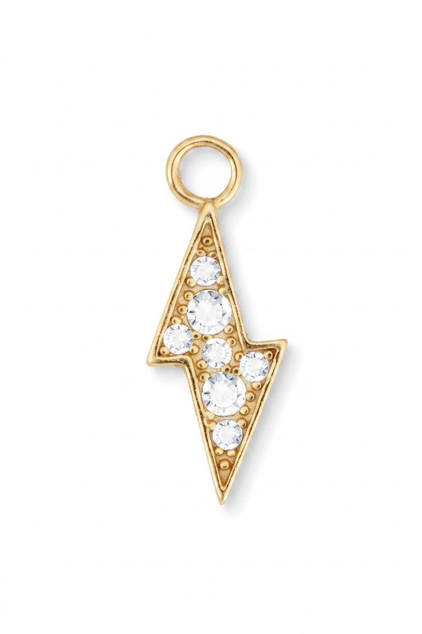 Large Lightning Bolt Charm