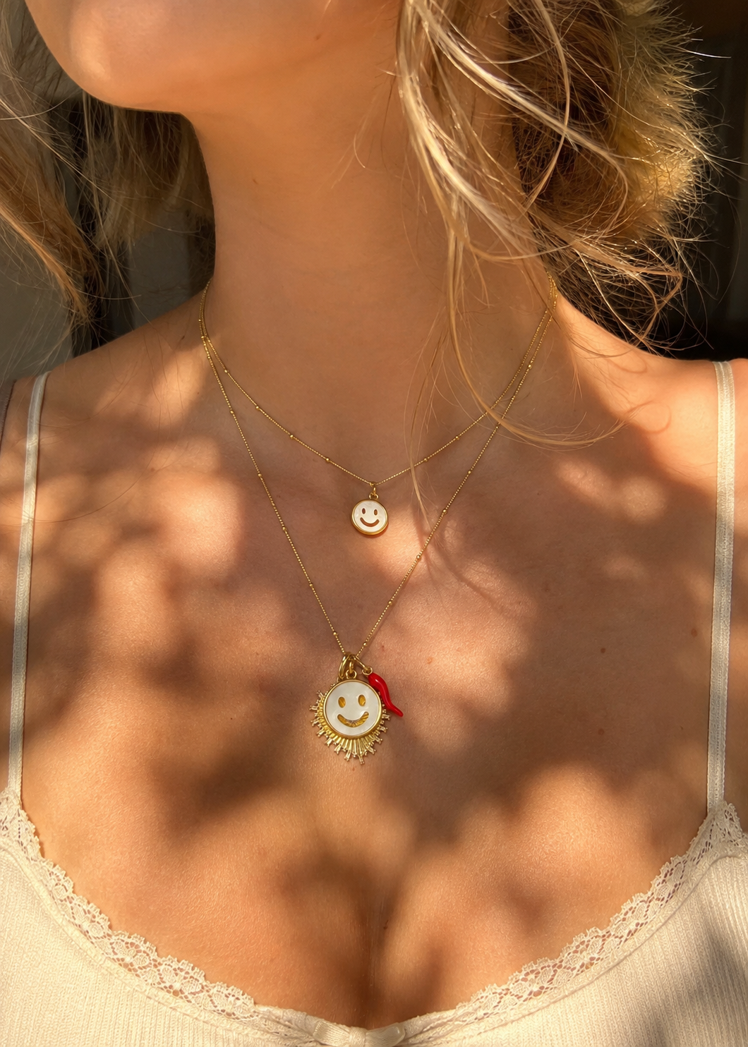 Mother of Pearl Smile Necklace (2 sizes)