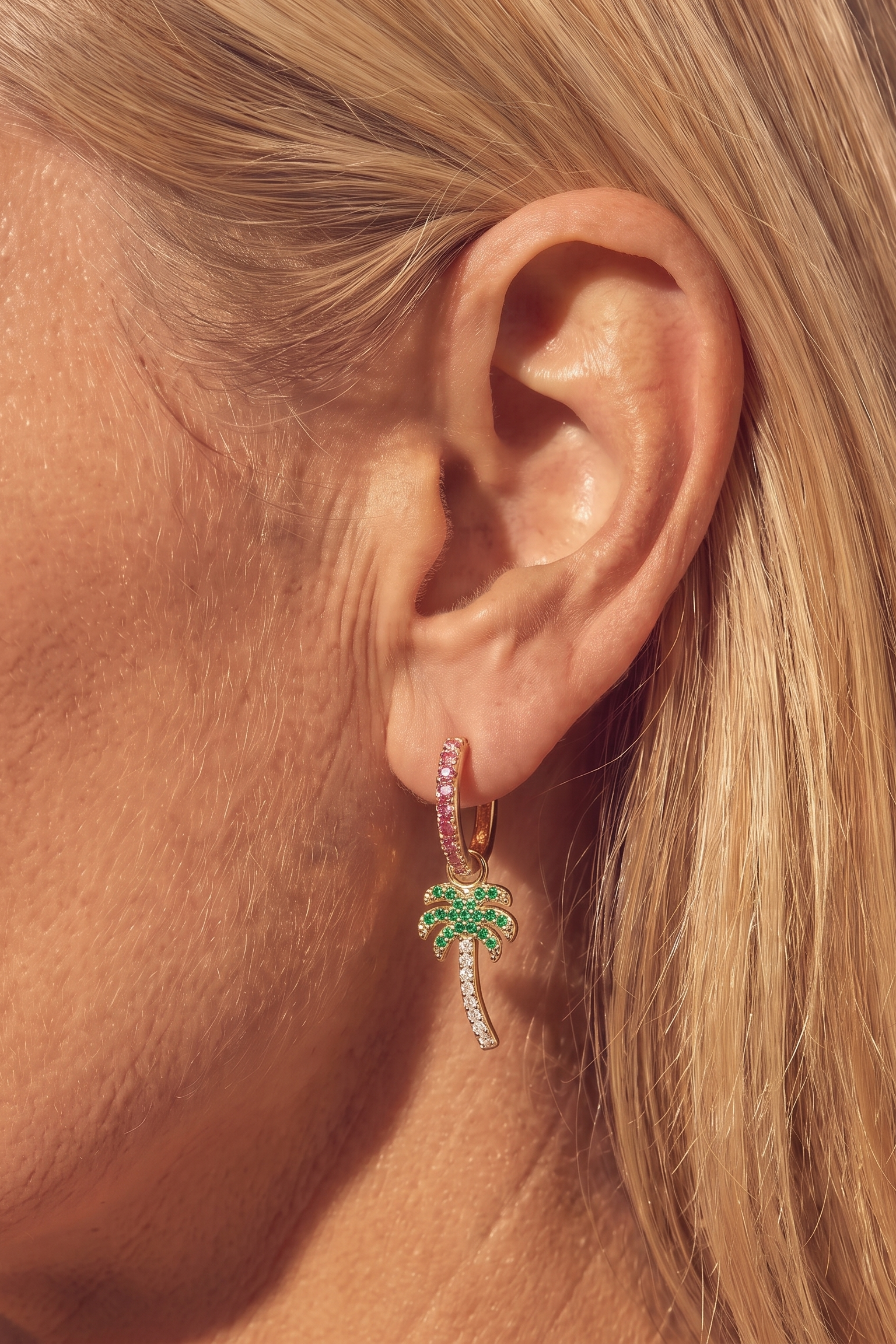 Pink Midi Hoops with or without charms