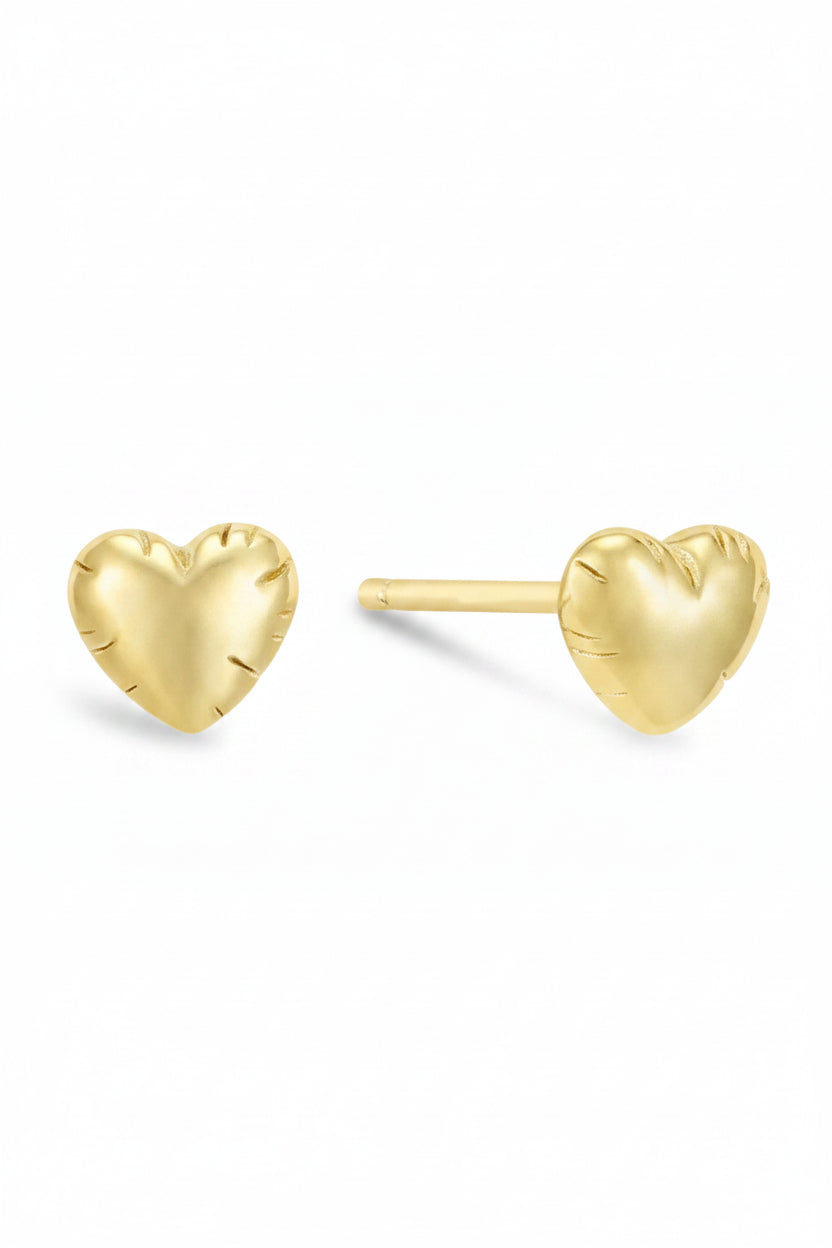 Puffy Heart Studs