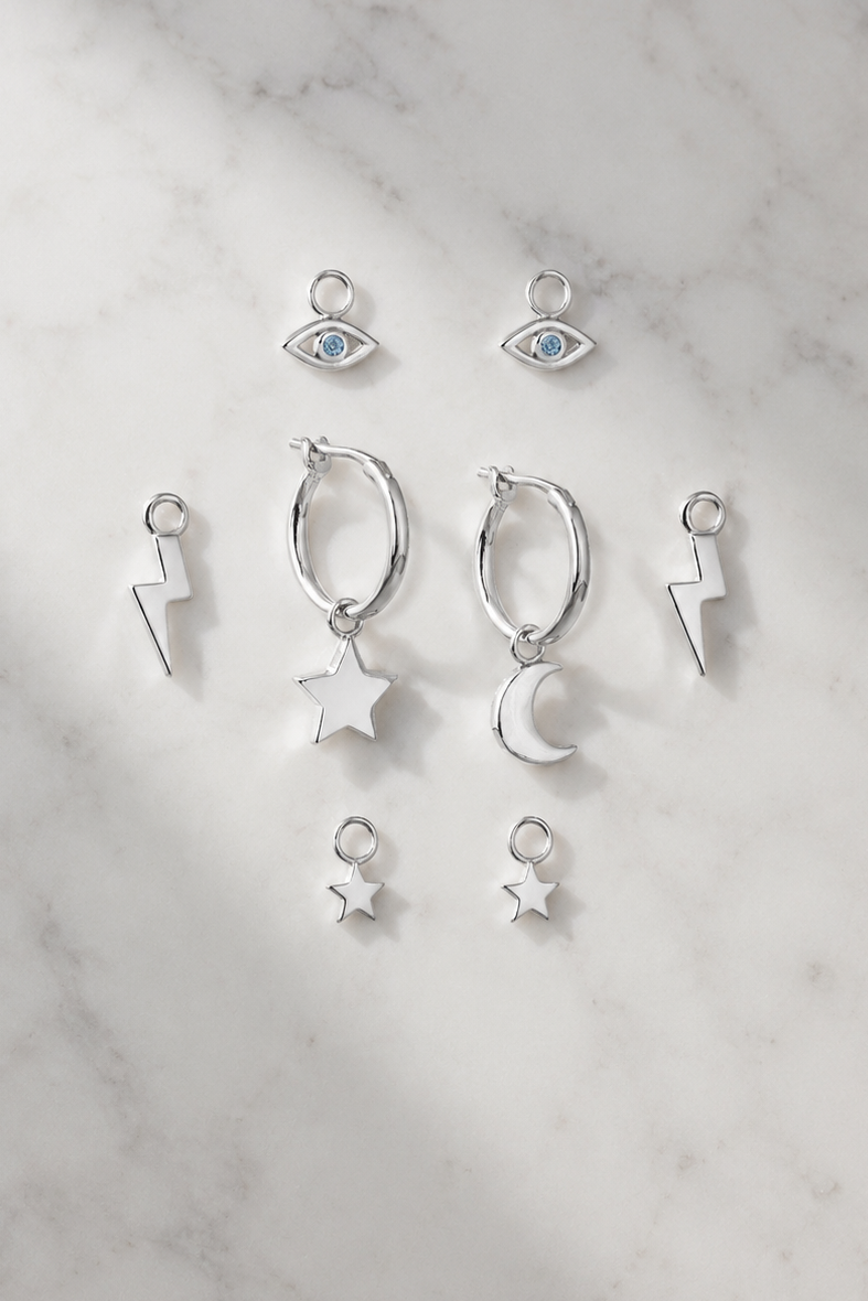 Liliput Silver Earring Charm Set