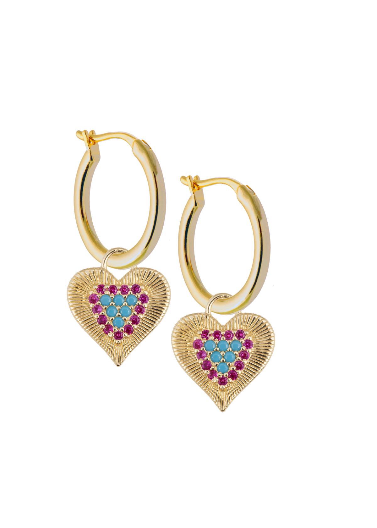 13mm Golden Hoops with or without charms