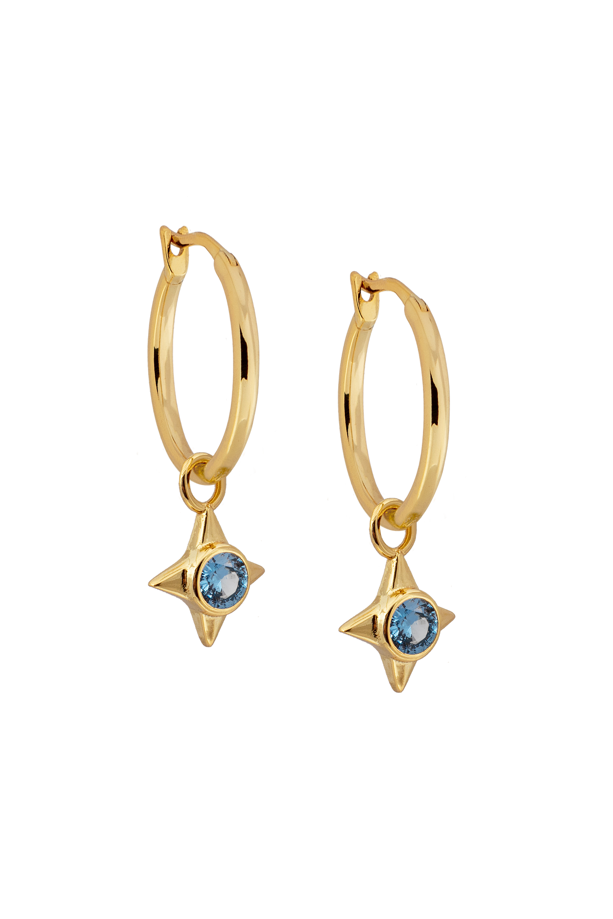 13mm Golden Hoops with or without charms