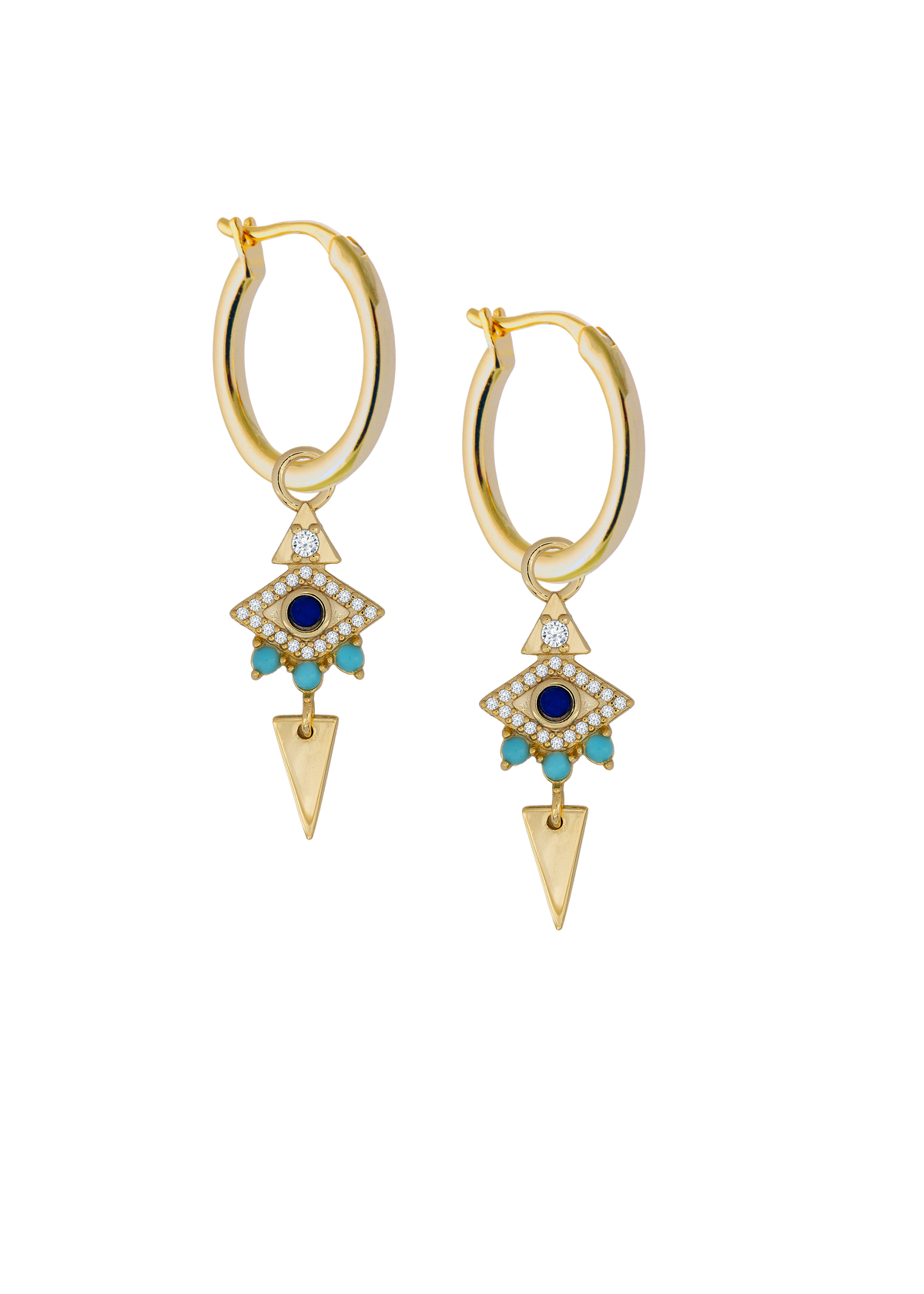 13mm Golden Hoops with or without charms