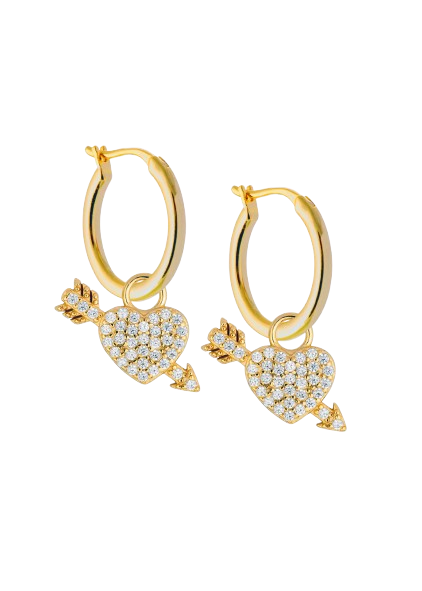 13mm Golden Hoops with or without charms