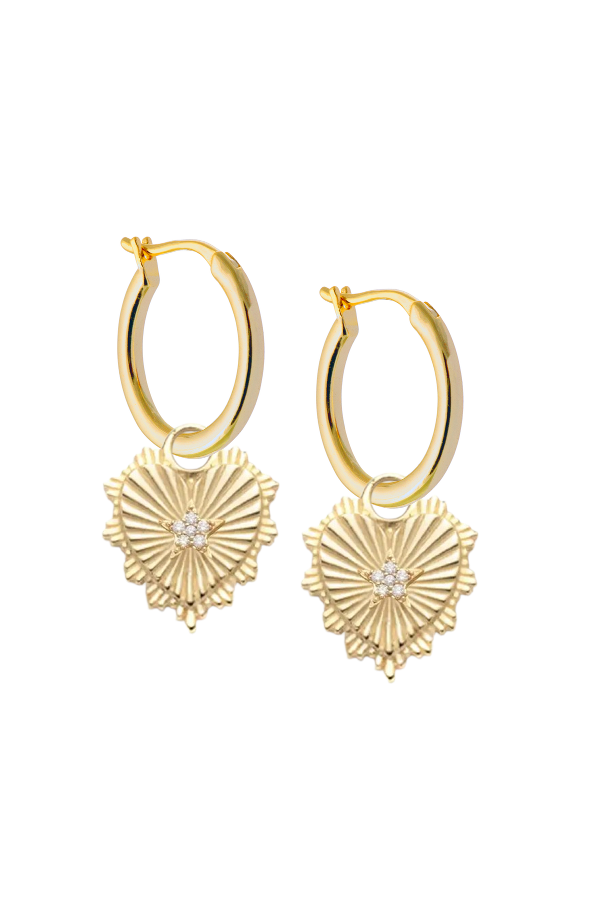 13mm Golden Hoops with or without charms