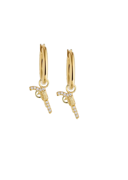 13mm Golden Hoops with or without charms