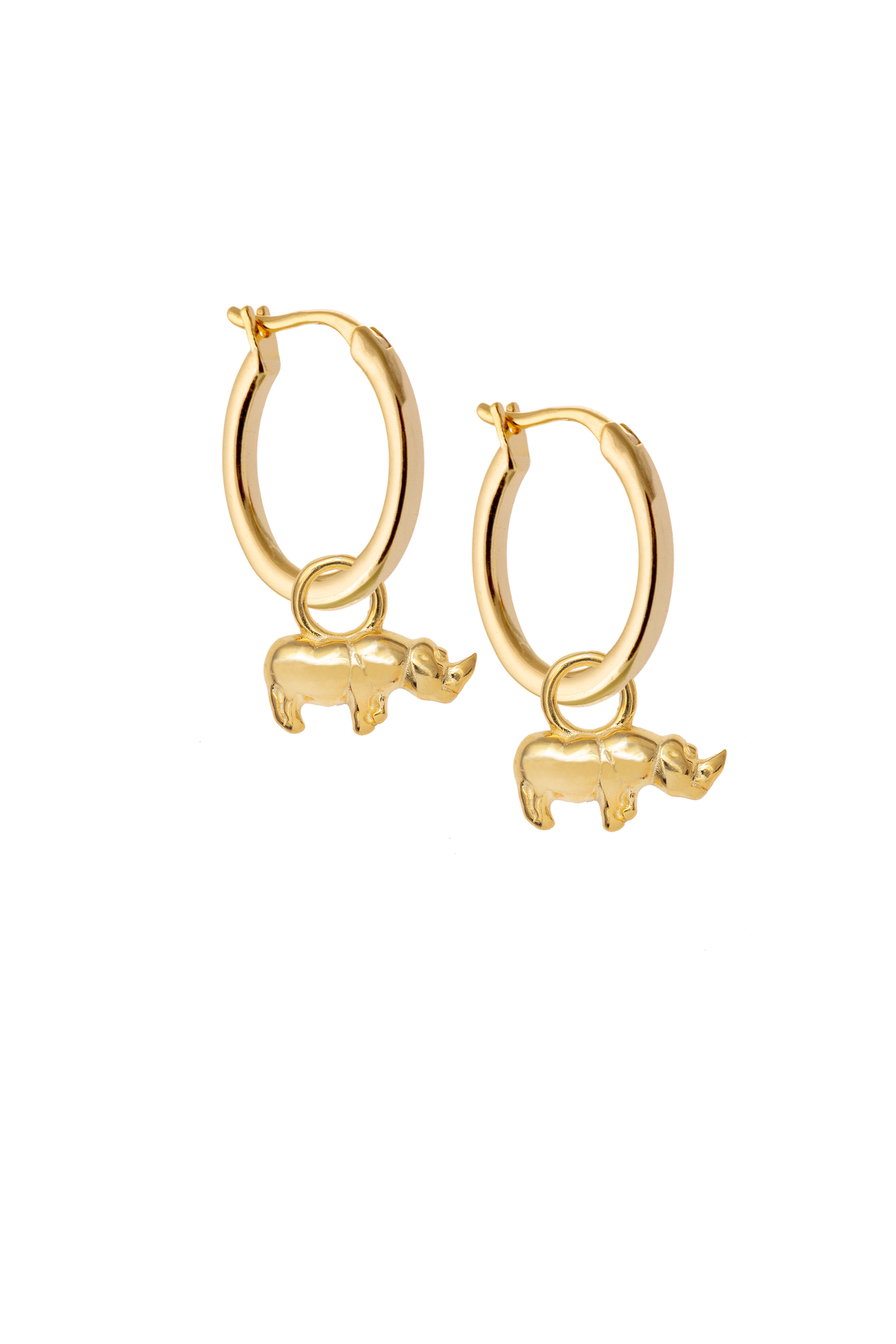 Golden Rhino Charm
