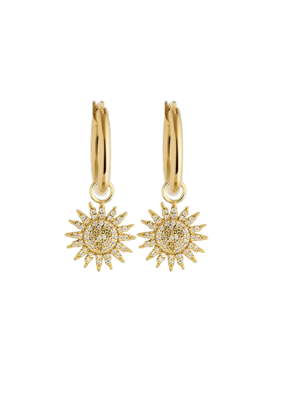 13mm Golden Hoops with or without charms