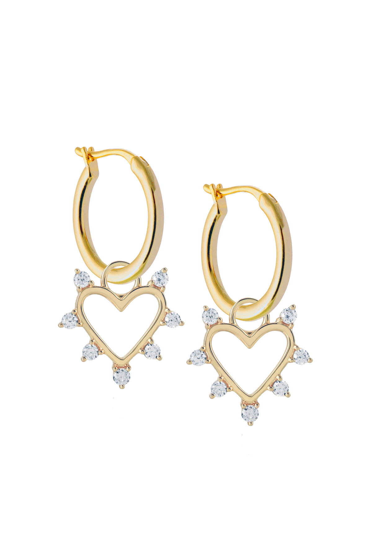 13mm Golden Hoops with or without charms