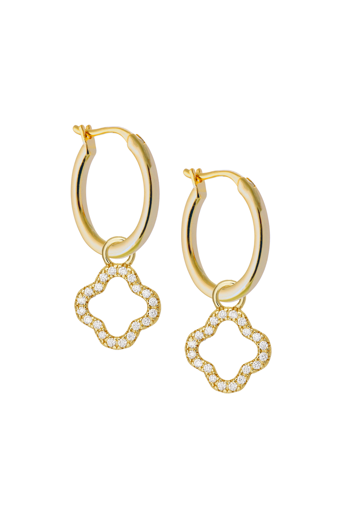 13mm Golden Hoops with or without charms