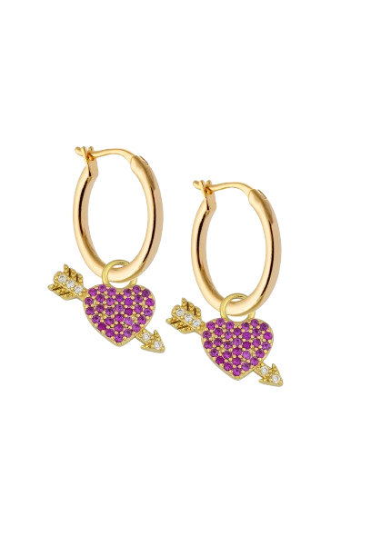 13mm Golden Hoops with or without charms