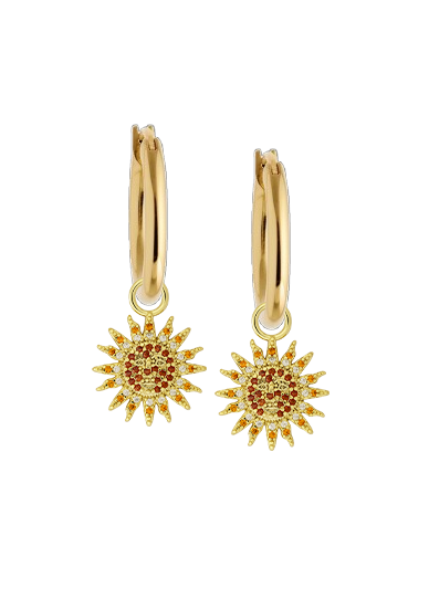 13mm Golden Hoops with or without charms