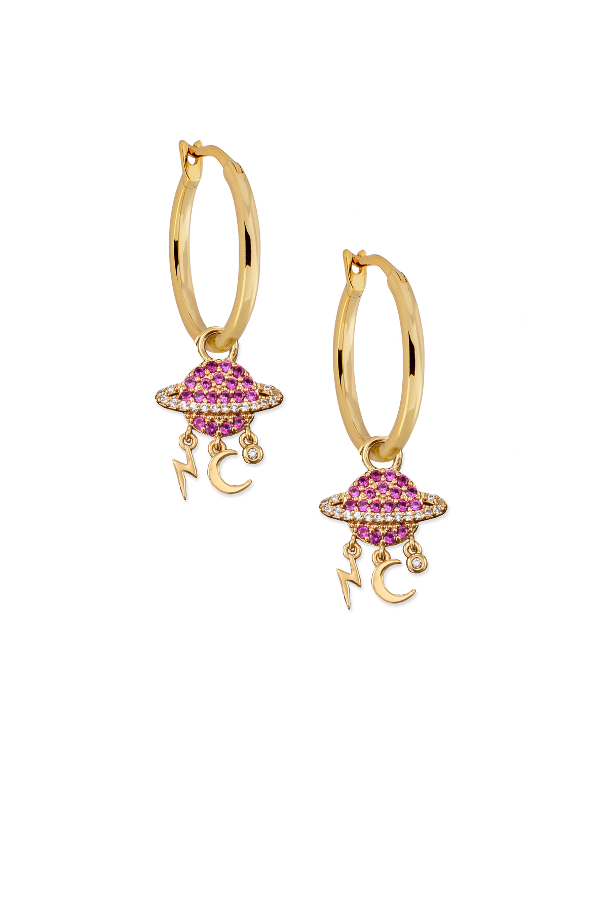 13mm Golden Hoops with or without charms