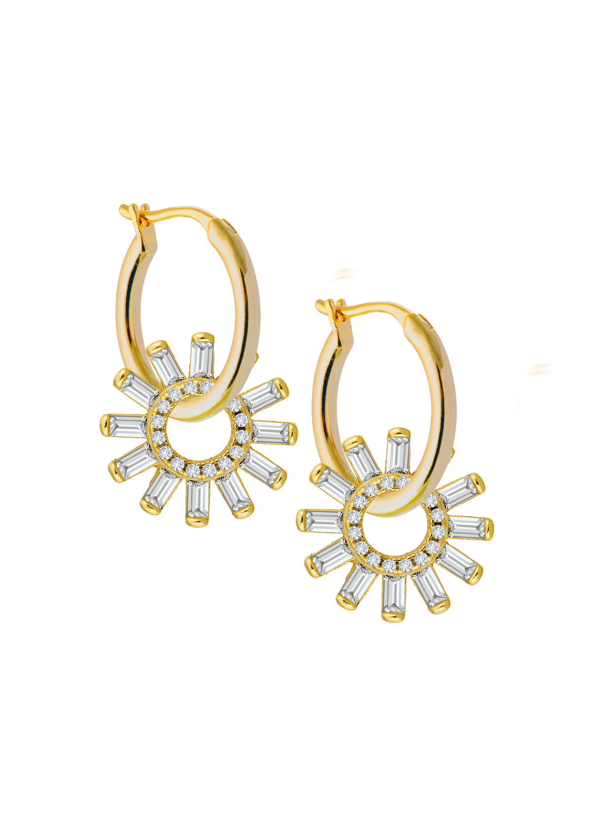 13mm Golden Hoops with or without charms