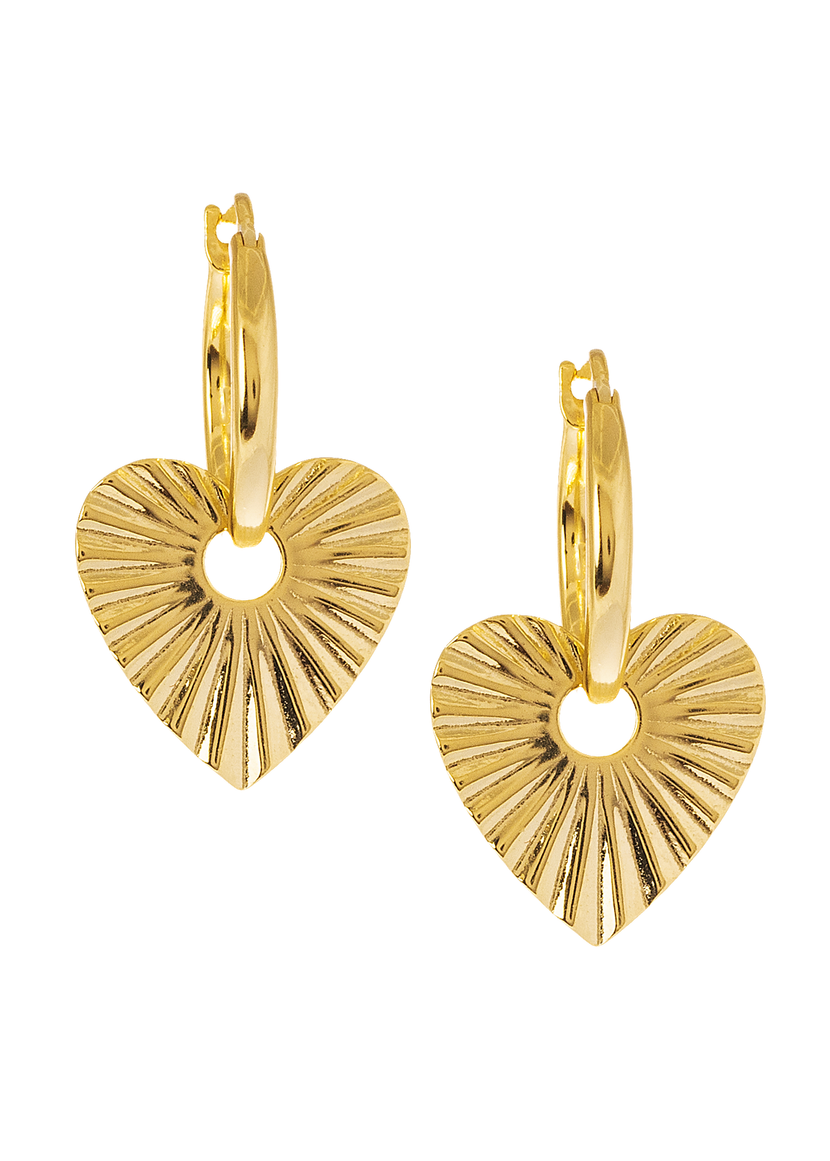 Pleated Heart Charm