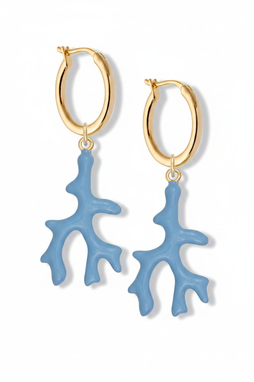 Enamel Coral Pendant