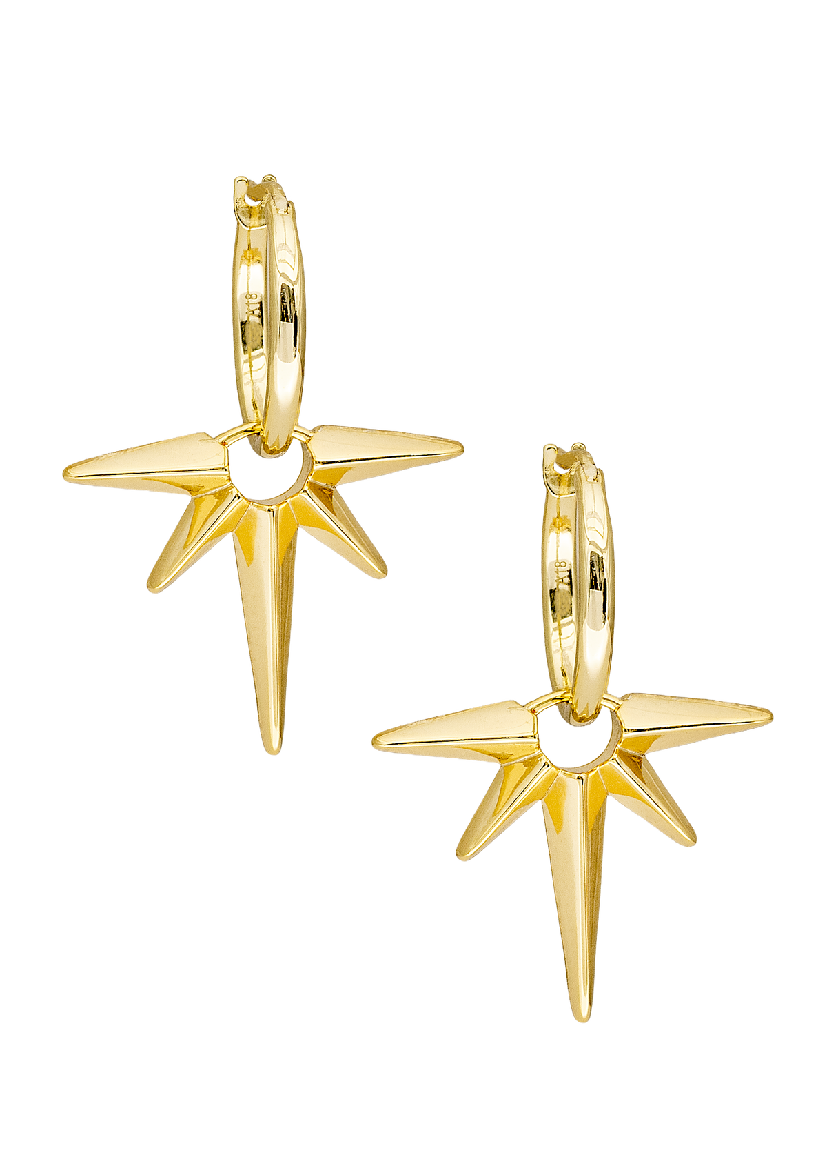 13mm Golden Hoops with or without charms