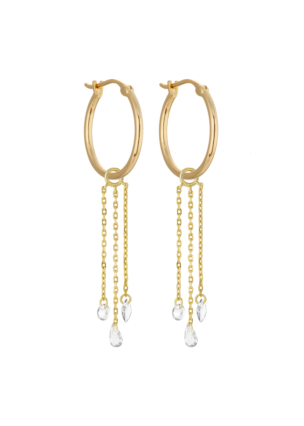 20mm Golden hoops with Charms