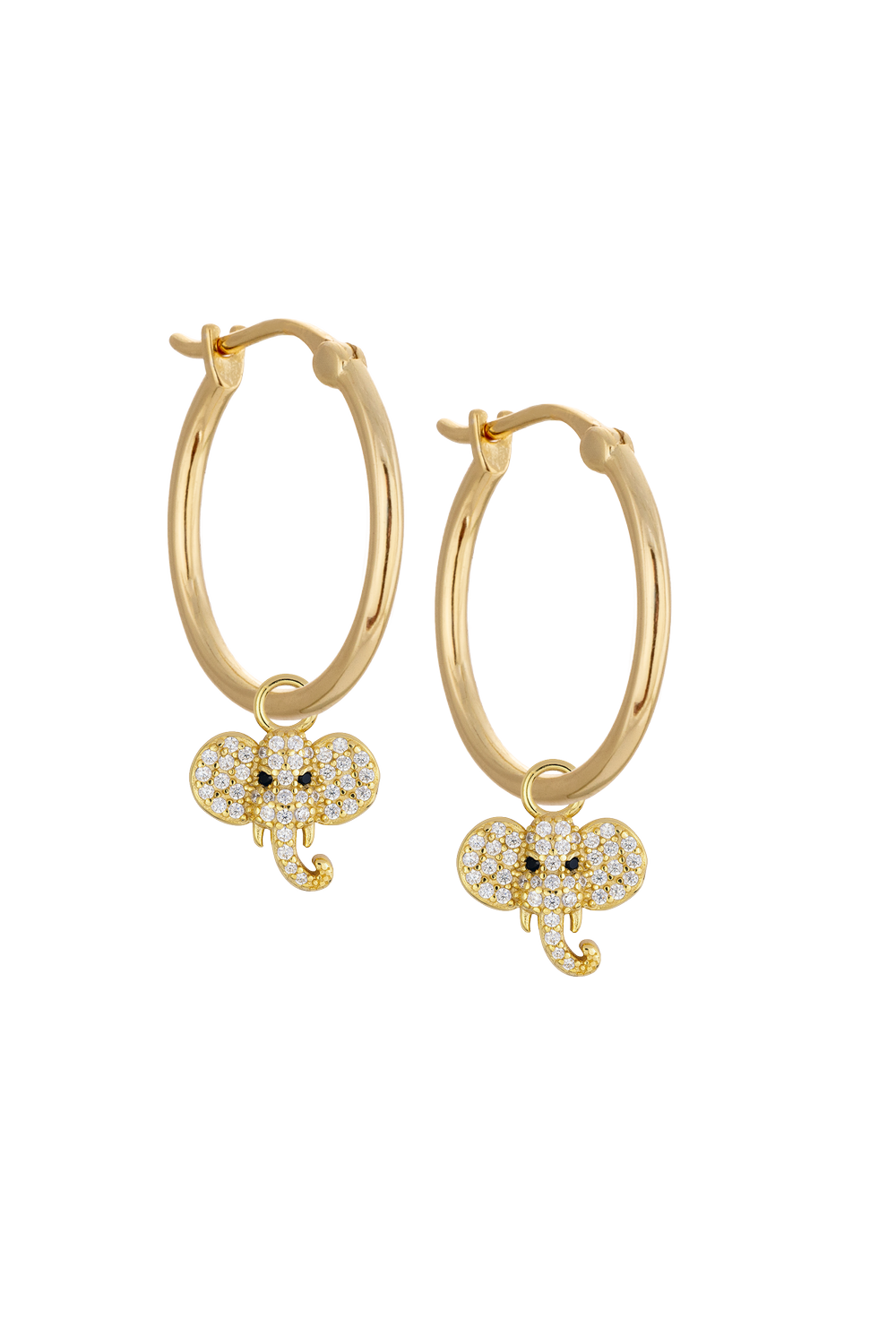 20mm Golden hoops with Charms
