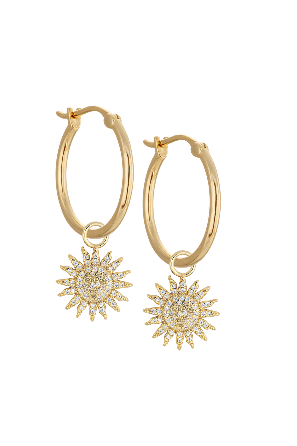 20mm Golden hoops with Charms