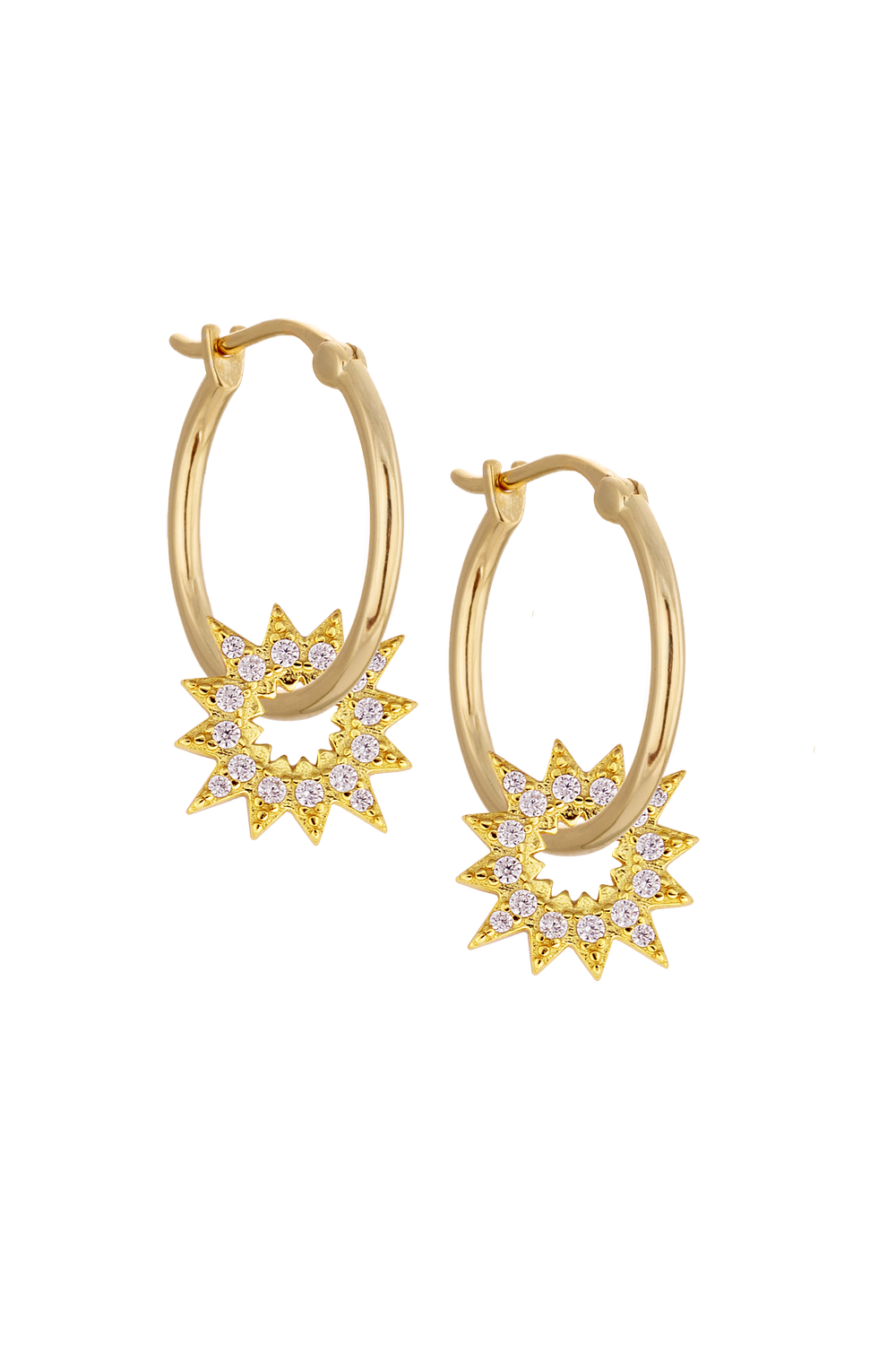 20mm Golden hoops with Charms