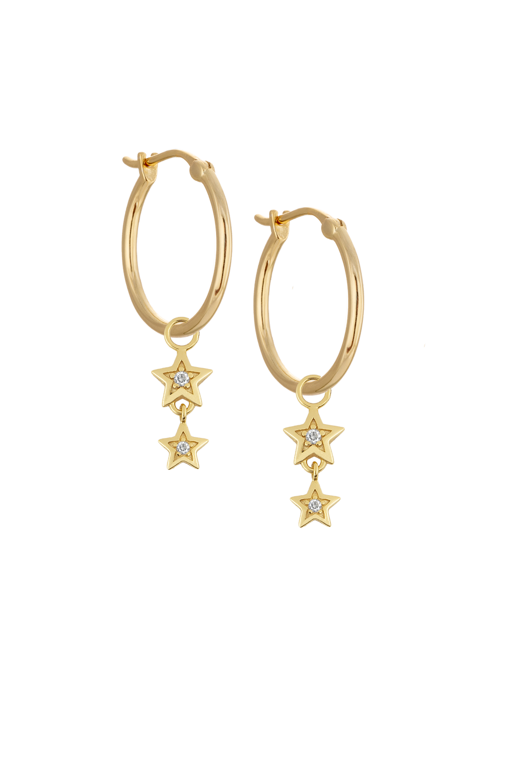 20mm Golden hoops with Charms