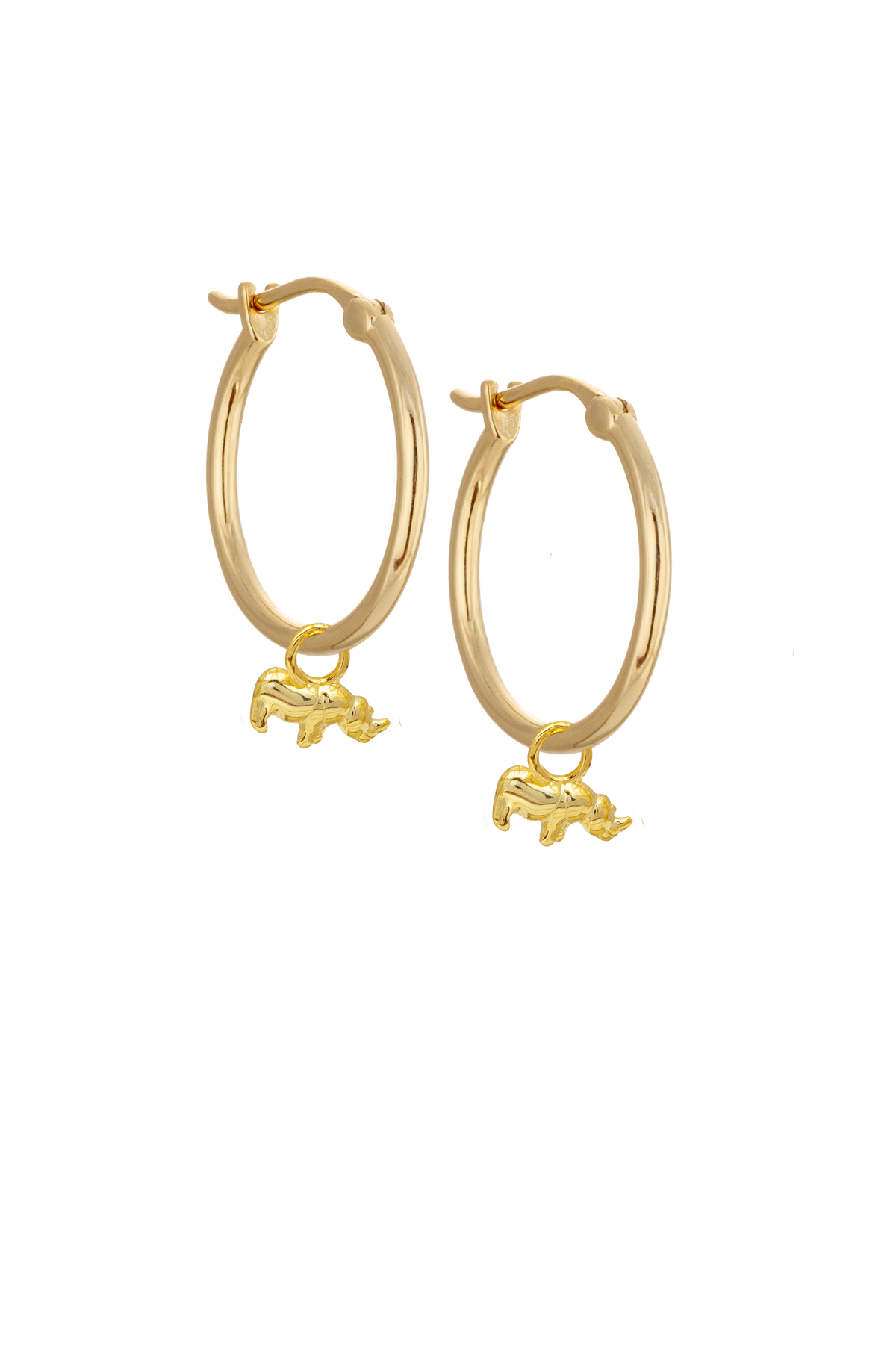 Golden Rhino Charm