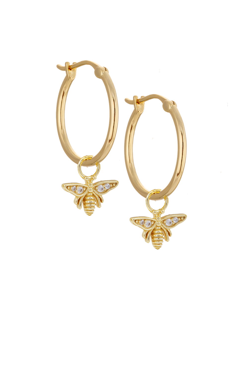 20mm Golden hoops with Charms