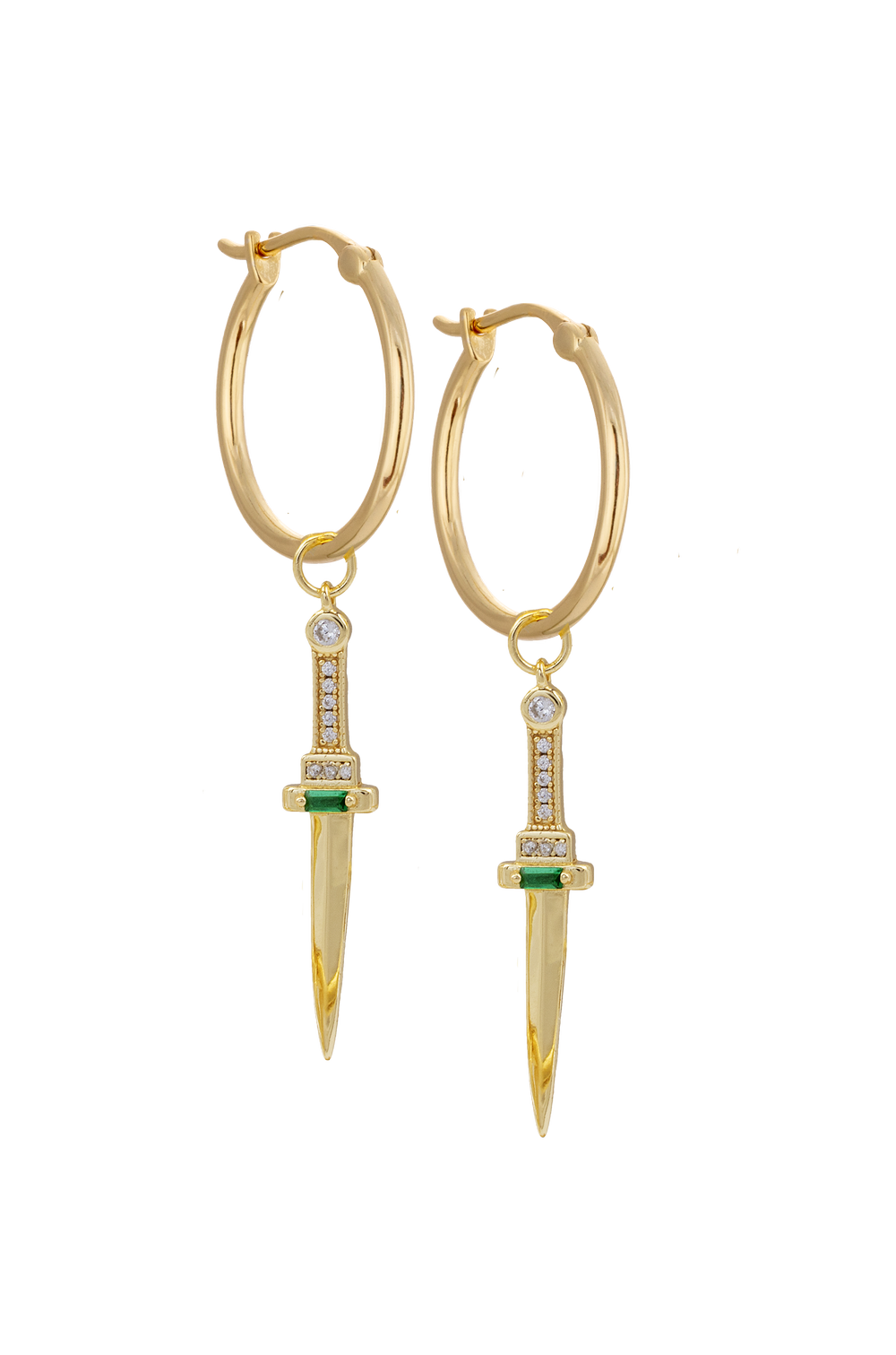20mm Golden hoops with Charms