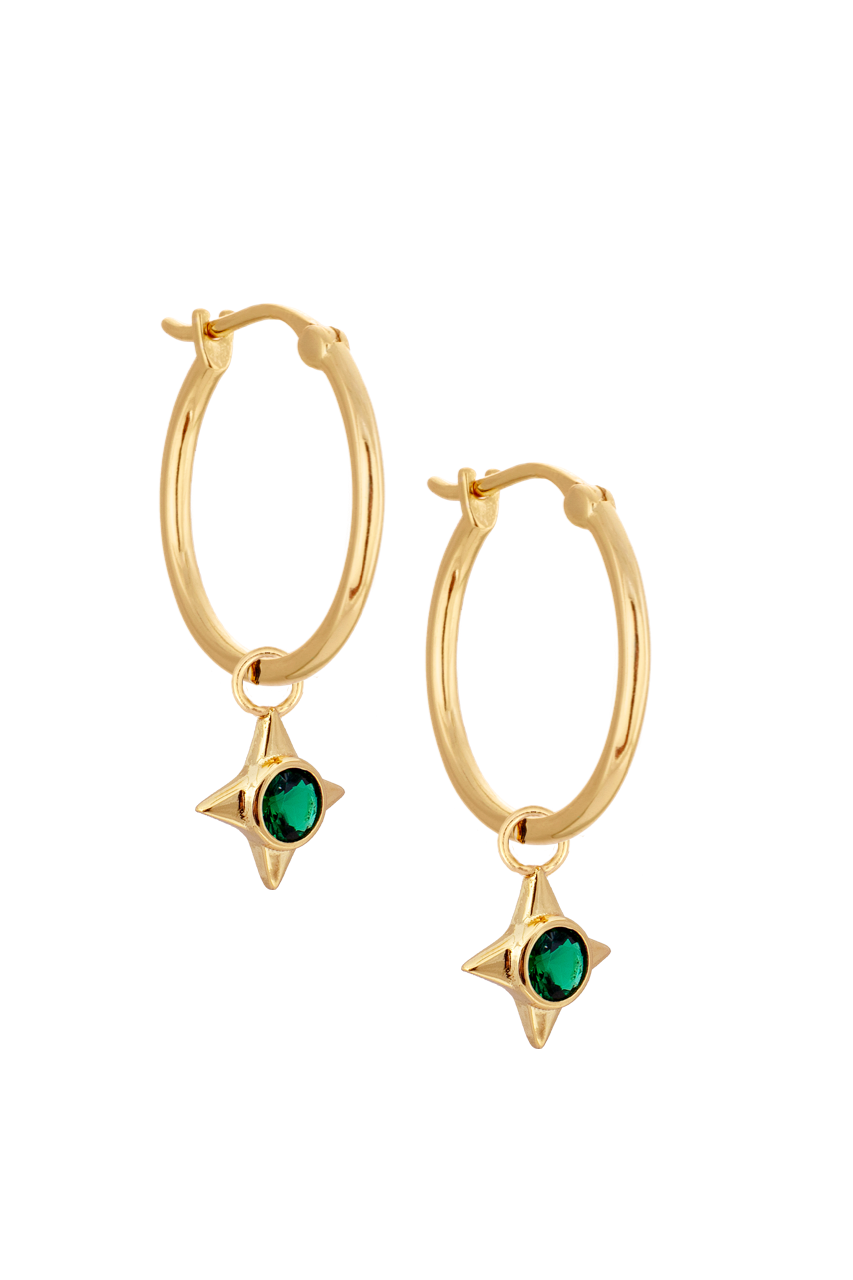 20mm Golden hoops with Charms