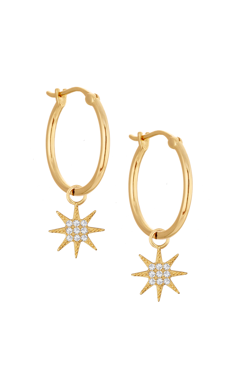 20mm Golden hoops with Charms