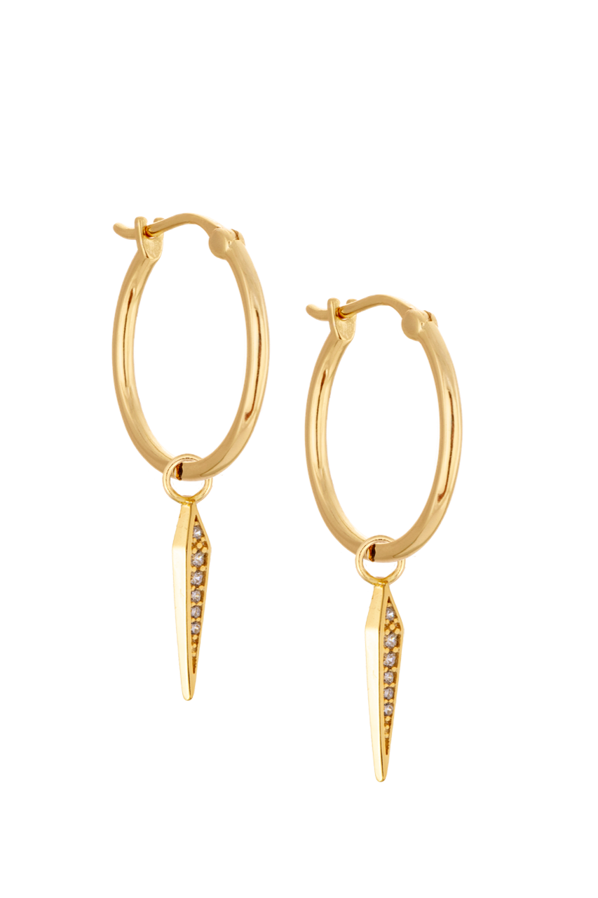 20mm Golden hoops with Charms