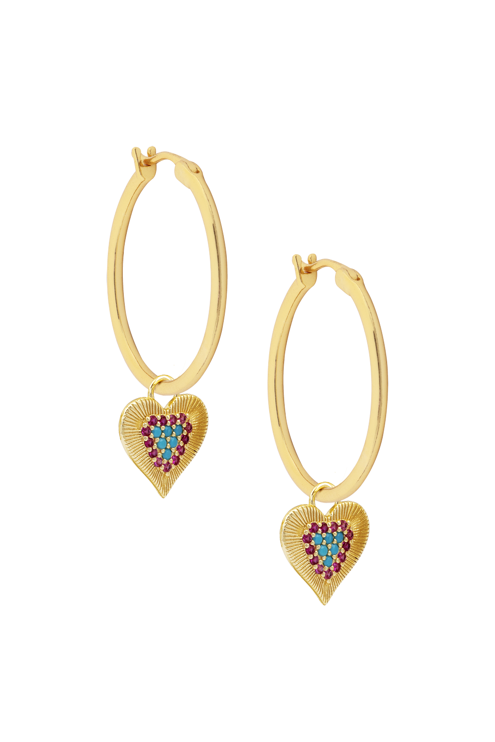 20mm Golden hoops with Charms