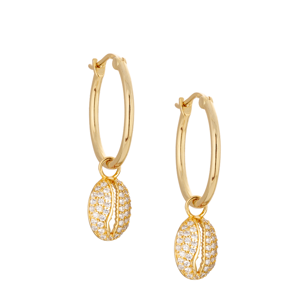 20mm Golden hoops with Charms
